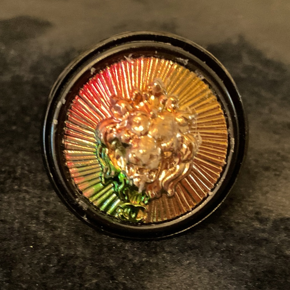 #72 Upcycled Chanel Button Ring - image 1